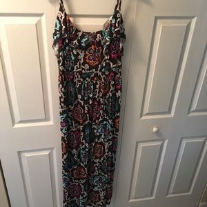 Old Navy Brown with Floral Print Maxi Dress